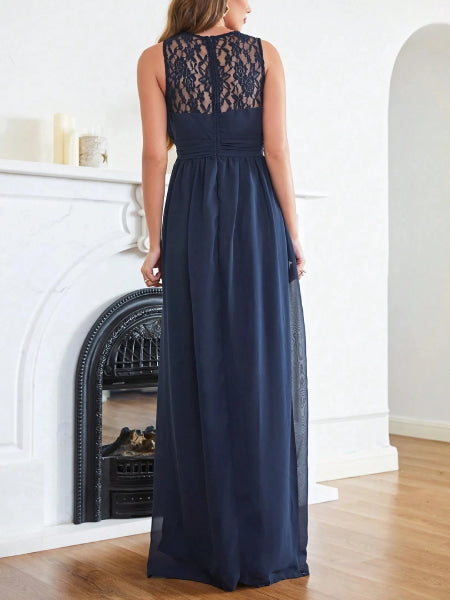 Robe bleu cocktail mariage