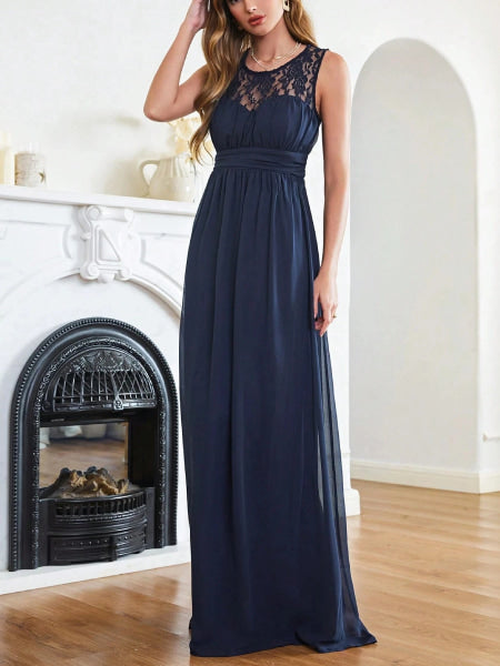 Robe bleu cocktail mariage
