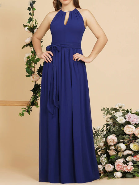 Robe cocktail bleu roi