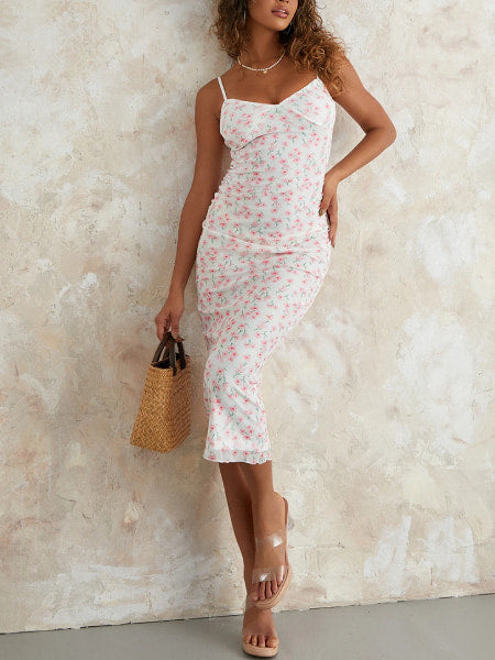 Robe cocktail fleurs