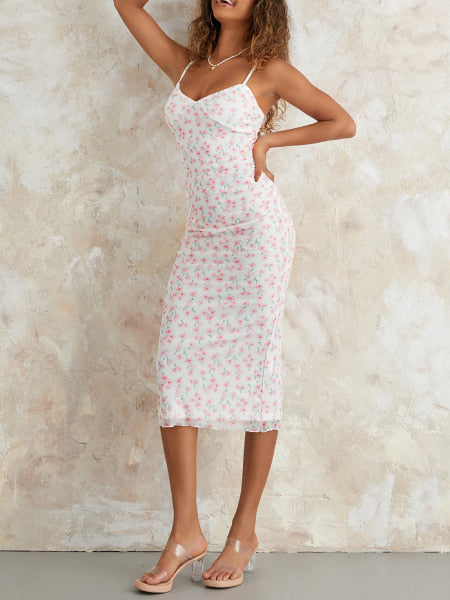 Robe cocktail fleurs