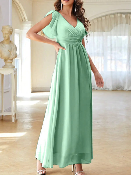 Robe cocktail vert d'eau