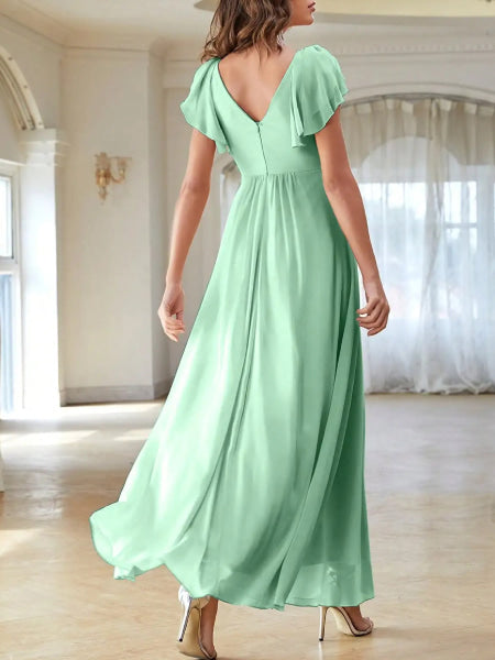 Robe cocktail vert d'eau