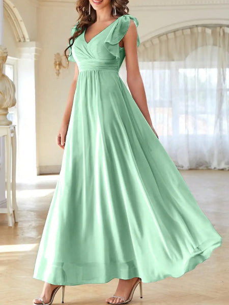 Robe cocktail vert d'eau