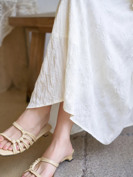 détails jupe longue mariage champêtre