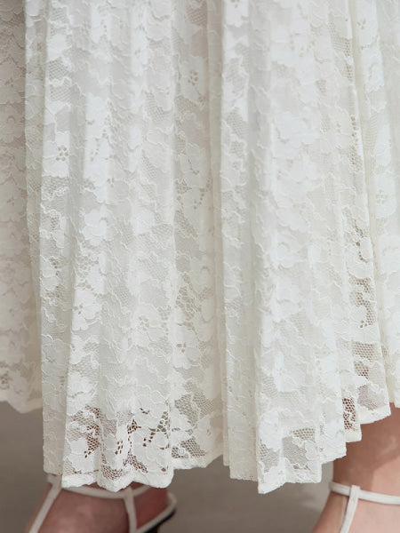 détails jupe longue plissée mariage