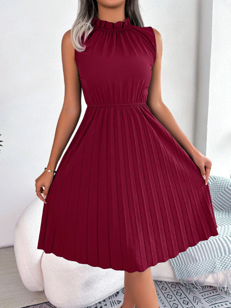 Robe cocktail bordeaux courte