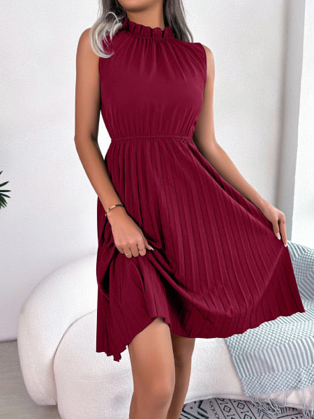 Robe cocktail bordeaux courte