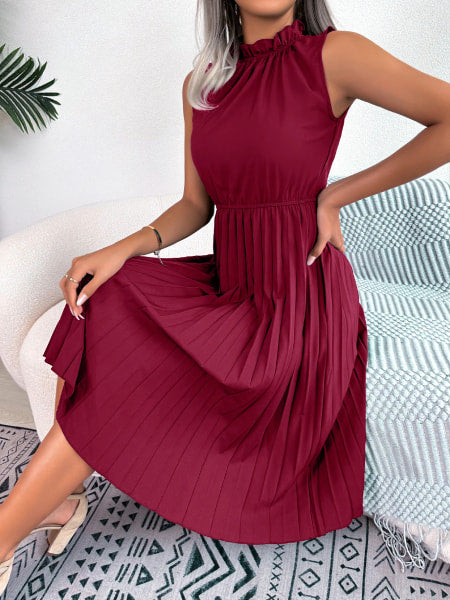 Robe cocktail bordeaux courte