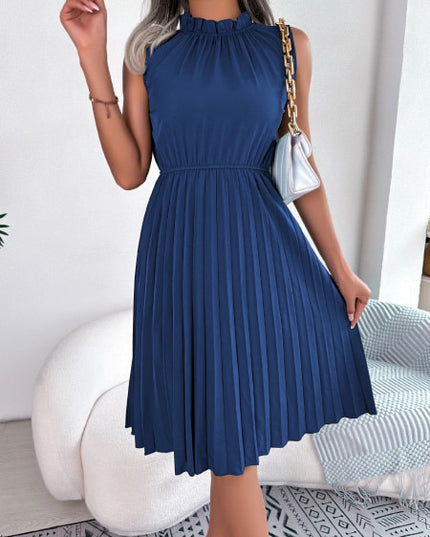 Robe cocktail courte bleu