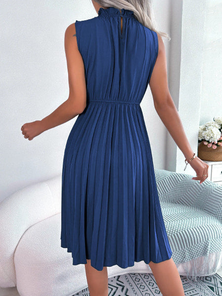 Robe cocktail courte bleu