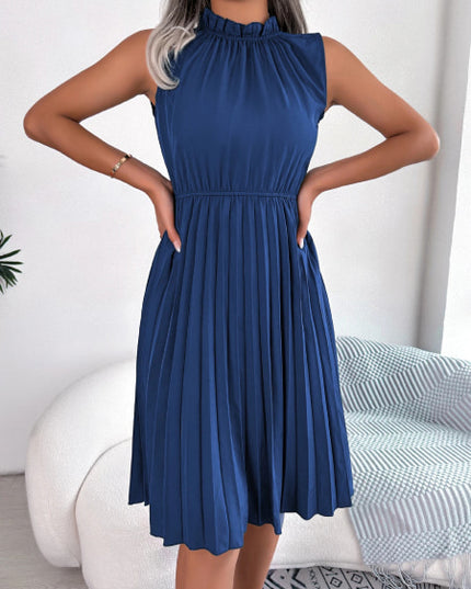 Robe cocktail courte bleu